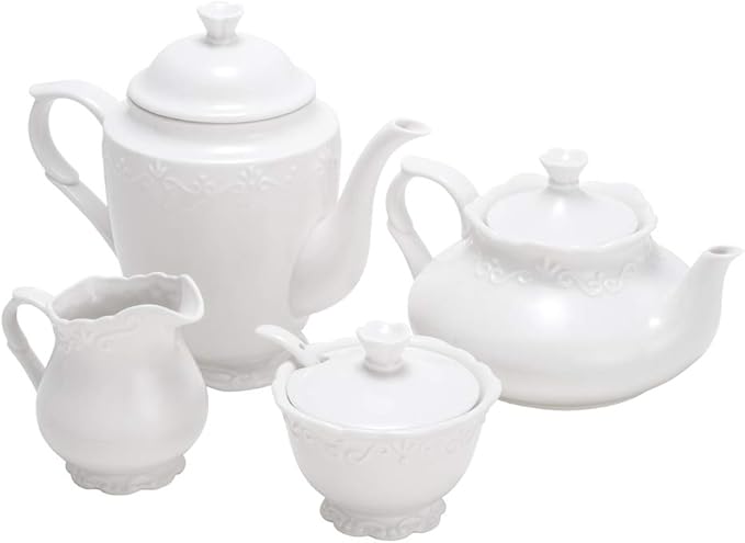 jogo de chá porcelana 4 peças